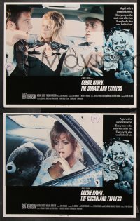 9g357 SUGARLAND EXPRESS 8 int'l LCs 1974 Steven Spielberg, every cop in the state is after Goldie Hawn!