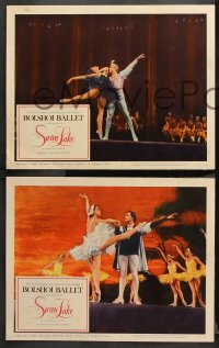 9g640 SWAN LAKE 5 LCs 1960 Tschaikowsky, Russian Bolshoi Ballet musical, great images of dancers!