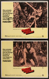 9g484 TARZAN'S DEADLY SILENCE 7 LCs 1970 Jock Mahoney hunts Ron Ely, the most dangerous animal alive