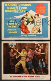 9g363 TEAHOUSE OF THE AUGUST MOON 8 LCs 1956 Asian Marlon Brando, Glenn Ford & Machiko Kyo!