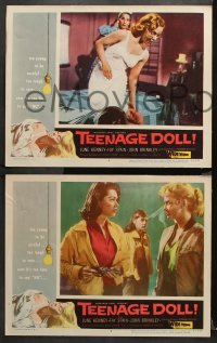 9g744 TEENAGE DOLL 4 LCs 1957 June Kenney, Fay Spain, Roger Corman directed!
