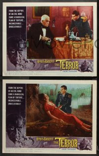 9g367 TERROR 8 LCs 1963 Roger Corman, great images of Boris Karloff and young Jack Nicholson!