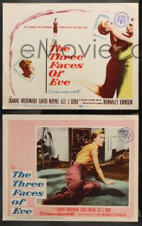 9g373 THREE FACES OF EVE 8 LCs 1957 David Wayne, Joanne Woodward has multiple personalities!