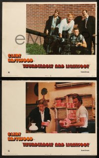 9g377 THUNDERBOLT & LIGHTFOOT 8 LCs 1974 Clint Eastwood, Jeff Bridges, George Kennedy, Cimino!