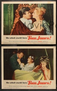 9g379 TOM JONES 8 LCs 1963 Susannah York, the whole world loves Albert Finney, & he loves & loves...