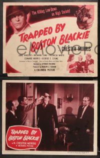 9g384 TRAPPED BY BOSTON BLACKIE 8 LCs 1948 great images of detective Chester Morris in title role!