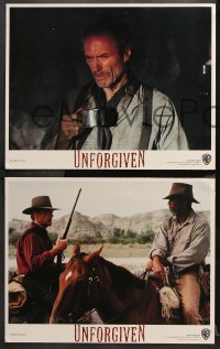 9g394 UNFORGIVEN 8 LCs 1992 Clint Eastwood, Gene Hackman, Morgan Freeman, Richard Harris