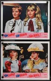 9g397 VIVA MARIA 8 LCs 1965 Louis Malle, sexiest French babes Brigitte Bardot & Jeanne Moreau!