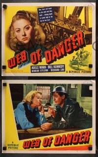 9g400 WEB OF DANGER 8 LCs 1947 sexy Adele Mara, Bill Kennedy, Damian O'Flynn, Philip Ford!