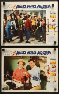 9g407 WILD WILD WINTER 8 LCs 1966 half-clad teen skier, Jay and The Americans & early rockers!