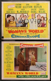 9g408 WOMAN'S WORLD 8 LCs 1954 June Allyson, Van Heflin, Lauren Bacall, Fred MacMurray, Wilde!
