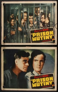 9g747 YOU CAN'T BEAT THE LAW 4 LCs 1943 Edward Norris, Jack LaRue, Milburn Stone, Prison Mutiny!
