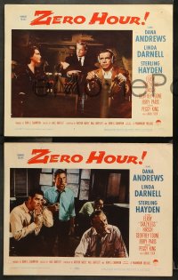 9g655 ZERO HOUR 5 LCs 1957 Dana Andrews, Linda Darnell & Hayden, movie parodied in Airplane!