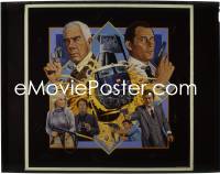 9h102 AVALANCHE EXPRESS 8x10 transparency 1979 Larry Salk poster art of Lee Marvin & Robert Shaw!