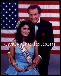 9h179 BOB BARKER group of 3 4x5 transparencies 1970s-1980s with Emmy, with Miss USA & as a chef!