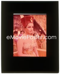 9h206 CLEOPATRA 4x5 transparency 1963 great close up of Elizabeth Taylor as Queen of the Nile!