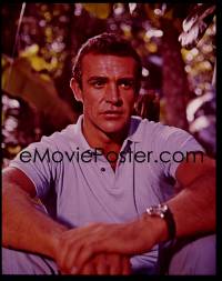 9h208 DR. NO 4x5 transparency 1963 close up of Sean Connery as James Bond with hands clasped!