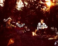 9h211 EASY RIDER 4x5 transparency 1969 Peter Fonda, Jack Nicholson & Dennis Hopper by campfire!