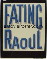 9h094 EATING RAOUL group of 2 8x10 transparencies 1982 poster art & title + color 8x10 of Beltran!