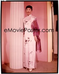 9h118 FLOWER DRUM SONG 8x10 transparency 1962 full-length portrait of Miyoshi Umeki by column!