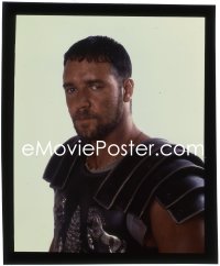 9h248 GLADIATOR group of 2 3x3 transparencies 2000 great wardrobe test portraits of Russell Crowe!
