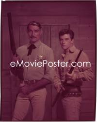 9h130 LAWMAN 8x10 camera original transparency 1958 John Russell & Peter Brown with rifles!