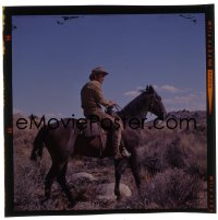 9h250 NEVADA SMITH group of 2 2x2 transparencies 1966 Steve McQueen on horse in both scenes!