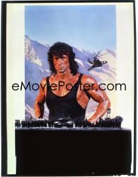 9h141 RAMBO III 8x10 transparency 1988 Sylvester Stallone as John Rambo, image used on posters!