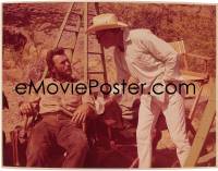 9h152 TWO MULES FOR SISTER SARA 8x10 transparency 1970 candid of Clint Eastwood & Don Siegel!