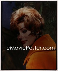 9h015 JILL ST. JOHN 16x20 transparency 1960s pretty head & shoulders portrait in orange sweater!