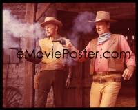 9h197 WAR WAGON group of 2 4x5 transparencies 1967 great images of John Wayne & Kirk Douglas!