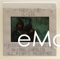 9h342 THEY LIVE group of 11 35mm slides 1988 Rowdy Roddy Piper, directed by John Carpenter!