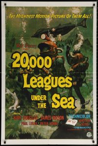 9j412 20,000 LEAGUES UNDER THE SEA Aust 1sh R1970s Jules Verne classic, art of deep sea divers!