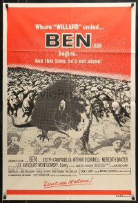 9j429 BEN Aust 1sh 1972 art of lots of rats, Willard 2, this time he's not alone!
