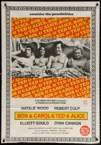 9j437 BOB & CAROL & TED & ALICE Aust 1sh 1970 Natalie Wood, Gould, Cannon, Culp, different!