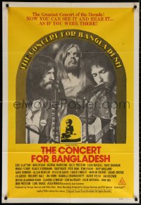 9j450 CONCERT FOR BANGLADESH Aust 1sh 1972 rock & roll benefit show, Bob Dylan, George Harrison!