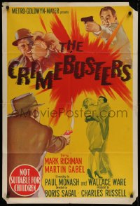 9j452 CRIMEBUSTERS Aust 1sh 1961 Mark Richman, Martin Gabel, Phillip Pine, different crime art!