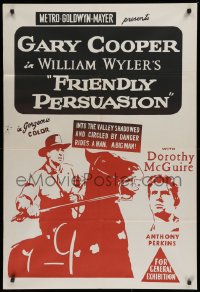 9j465 FRIENDLY PERSUASION Aust 1sh R1960s into the valley shadowed & circled rides a dangerous man!