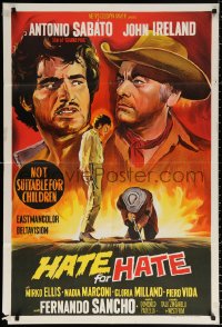 9j478 HATE FOR HATE Aust 1sh 1967 cool art of Antonio Sabato & John Ireland, Odio Per Odio!
