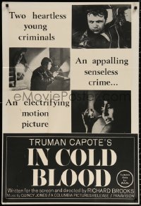 9j486 IN COLD BLOOD Aust 1sh 1968 Richard Brooks, Robert Blake, Truman Capote, different!