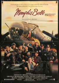9j510 MEMPHIS BELLE Aust 1sh 1990 Matt Modine, Sean Astin, cool cast portrait by WWII B-17!