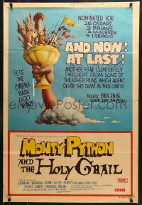 9j512 MONTY PYTHON & THE HOLY GRAIL Aust 1sh 1975 Chapman, John Cleese, Terry Gilliam classic!
