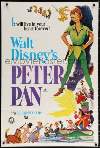 9j529 PETER PAN Aust 1sh R1970s Walt Disney animated cartoon fantasy classic, great different art!