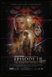 9j530 PHANTOM MENACE Aust style B 1sh 1999 George Lucas, Star Wars Episode I, art by Drew Struzan!