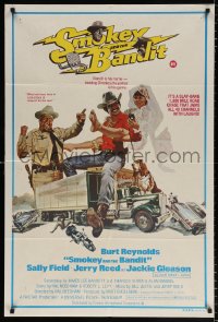 9j539 SMOKEY & THE BANDIT Aust 1sh 1977 art of Burt Reynolds, Sally Field & Jackie Gleason by Solie!