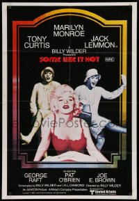 9j544 SOME LIKE IT HOT Aust 1sh R1980 sexy Marilyn Monroe, Tony Curtis & Jack Lemmon in drag!