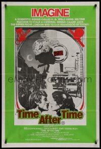 9j557 TIME AFTER TIME Aust 1sh 1980 Malcolm McDowell as Wells, Warner as Jack the Ripper!