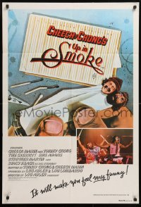 9j564 UP IN SMOKE Aust 1sh 1978 Cheech & Chong, it will make you feel funny, revised tagline!