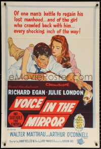 9j567 VOICE IN THE MIRROR Aust 1sh 1958 alcoholic Richard Egan & long-suffering supportive wife!
