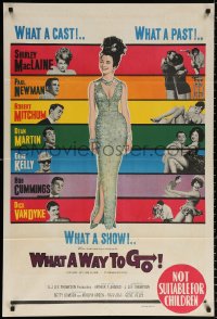 9j572 WHAT A WAY TO GO Aust 1sh 1964 Shirley MacLaine, Paul Newman, Robert Mitchum, Dean Martin